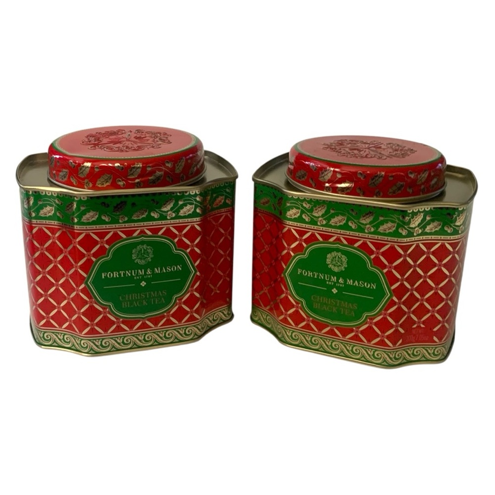 UK Fortnum & Mason Christmas Spiced Black Tea Metal Canister Storage Tins